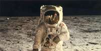 O astronauta americano Edwin &#039;Buzz&#039; Aldrin pisou na Lua em 1969  Foto: Neil Armstrong/NASA / Getty Images
