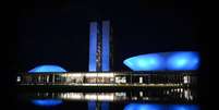 Brasília iluminada de azul   Foto: VAlter Campanato / Agência Brasil