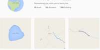 'Lago desagradável' (Oregon, EUA), 'Fracasso' (Reino Unido) e 'Riacho da Mulher Morta' (Oklahoma, EUA) estão entre nomes de lugares tristes publicados no Instagram  Foto: SadTopographies