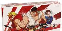 As lutas de Street Fighter são transformadas em duelos de cartas  Foto: Cryptozoic Entertainment / Divulgação