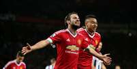 Mata comemora segundo gol do Manchester United contra o West Brom  Foto: Alex Livesey / Getty Images