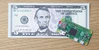 O Raspberry Pi Zero tem valor de venda de apenas US$ 5  Foto:  Raspberry Pi Foundation / Divulga&ccedil;&atilde;o