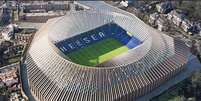 Projeto do novo Stamford Bridge, com inauguração prevista para 2020  Foto: Twitter / Reprodução