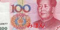 Cédula de Yuan, a moeda chinesa - Divulgação  Foto: Agência Brasil