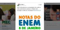 As notas do Enem serão divulgadas ainda hoje   Foto: Agência Brasil