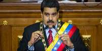 Nicolás Maduro discursou na Assembleia Nacional durante a prestação anual de contas  Foto: Agência Brasil