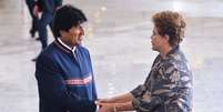 O presidente da Bolívia, Evo Morales, faz sua primeira visita oficial ao Brasil desde que a presidenta Dilma Rousseff tomou posse em 2011. Durante o encontro não há previsão de assinaturas de acordos entre os dois países  Foto: Antonio Cruz/Agência Brasil