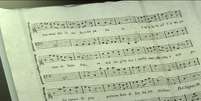 Partitura de obra perdida de Mozart  Foto: BBC News Brasil
