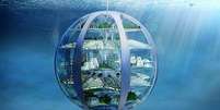 Para especialistas, o fundo dos oceanos será um bom lugar para construir "cidades-bolhas"  Foto: Samsung/BBC Brasil