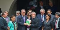 O ex-presidente Luiz Inácio Lula da Silva durante encontro na residência oficial do presidente do Senado, Renan Calheiros (PMDB-AL), com a presença de senadores de vários partidos da base aliada do governo  Foto: Agência Brasil