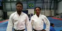 Os judocas refugiados Popole Misenga e Yolande Bukasa  Foto: Agência Brasil