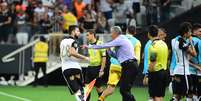 Felipe, jogador do Corinthians, comemora seu gol durante partida contra o Ituano, valida pela decima segunda rodada do Campeonato Paulista  Foto: Djalma Vassao/Gazeta Press