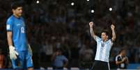 Messi comemora seu gol contra a Bolívia  Foto: EFE