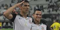 Comemoração de gol do Corinthians, marcado por Balbuena  Foto: Gazeta Press