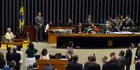  O plenário da Câmara dos Deputados durante discussão sobre o impeachment da presidente Dilma   Foto: Antonio Cruz/Agência Brasil