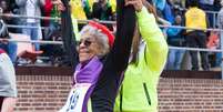 Ida Keeling, recordista dos 100m rasos, no auge dos seus 100 anos  Foto: Penn Relays / Divulgação