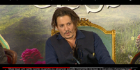 Johnny Depp conversou com a imprensa antes da estreia mundial de "Alice Através do Espelho"  Foto: Reprodução / Guia da Semana