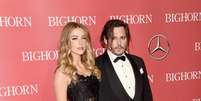 Amber Heard e Johnny Deep permaneceram casados por 15 meses  Foto: Jason Merritt / Getty Images 