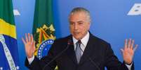 O presidente interino Michel Temer disse hoje que a retomada do crescimento é a meta da área econômica de seu governo  Foto: Agência Brasil