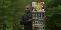 Amadou Gillen ganhou 4 milhões de euros na loteria britânica  Foto: The National Lottery / Reprodução
