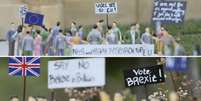 Miniaturas montadas em parque de Bruxelas reproduzem debate do "Brexit" no Reino Unido; Europa teme que eventual saída britânica tenha efeito destrutivo sobre bloco europeu   Foto: EPA/BBCBrasil.com