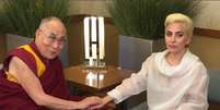 Dalai Lama e Lady Gaga  Foto: Reprodu&ccedil;&atilde;o/Instagram/Lady Gaga