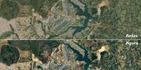 Mais nitidez nas imagens permite observar diferenças no crescimento dos bairros planejados e não planejados de Brasília   Foto: Google | Landsat / BBCBrasil.com
