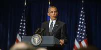 Na Pol&ocirc;nia, Barack Obama lamenta o tiroteio em Dallas que deixou cinco policiais mortos  Foto: Ag&ecirc;ncia Brasil