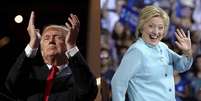 Donald Trump, candidato republicano, e Hillary Clinton, candidata democrata  Foto: Getty Images