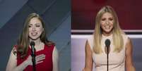 Chelsea Clinton (à esq.) e Ivanka Trump: bem-sucedidas e amigas fora da política, "primeiras-filhas" vêm ganhando destaque na campanha presidencial americana   Foto: Getty Images