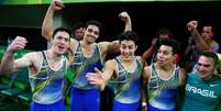 Equipe brasileira masculina de Ginástica Artística  Foto:  Alex Livesey  / Getty Images