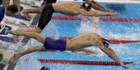 Michael Phelps competiu, na noite do &uacute;ltimo domingo (7), e utiliza a t&eacute;cnica de recupera&ccedil;&atilde;o  Foto: Al Bello / Getty Images