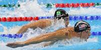 O nadador brasileiro Leonardo de Deus na disputa da semifinal dos 200m borboleta na Rio 2016  Foto: EFE