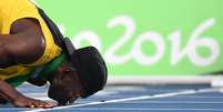 Usain Bolt se despediu da Olimpíada com um feito inédito: foi o único a conquistar o chamado &#039;triplo triplo&#039; (tricampeonato dos 100m rasos, 200m rasos e do revezamento) na história dos Jogos.  Foto: EFE