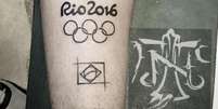 Gabigol tatua símbolo do Rio-2016, Maracanã e o Cristo Redentor  Foto: Reprodução/Instagram / LANCE!