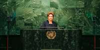 Dilma foi a primeira mulher a fazer o discurso de abertura da Assembleia Geral da ONU  Foto: Roberto Stuckert Filho/PR