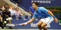 Djokovic dá uma "deixadinha" e leva sua torcida ao delírio no US Open  Foto: EFE