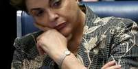 Dilma Roussef durante sua defesa no julgamento do impeachment no Senado  Foto: Agência Brasil