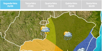 A partir de terça-feira (27) o tempo deve ficar firme, sem chuvas e com sol.  Foto: Climatempo