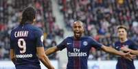 Lucas e Cavani voltaram a marcar pelo Francês (Foto: JEAN-CHRISTOPHE VERHAEGEN/AFP)  Foto: Lance!