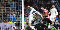 Morata toca para o fundo do gol e garante a vitória do Real Madrid sobre o Athletic Bilbao  Foto: EFE