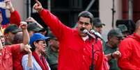 Nicolás Maduro discursa durante manifestação pró-governo na Venezuela  Foto: EFE