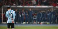 O atacante Messi em partida da sele&ccedil;&atilde;o argentina  Foto: Getty Images