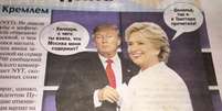 Jornais russos ridicularizam Hillary e exaltam Trump  Foto: Reprodução