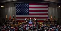 Multid&atilde;o acompanha discurso de Donald Trump na Carolina do Norte  Foto: EFE