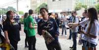 Candidatos chegam &agrave; Universidade Paulista (Unip) para fazer as provas do Enem neste s&aacute;bado em Vergueiro, zona sul de S&atilde;o Paulo  Foto: Ag&ecirc;ncia Brasil
