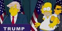 Em um dos episódios de Os Simpsons, Trump faz campanha para presidente  Foto: Reprodução