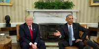 Donald Trump e Barack Obama se encontraram na Casa Branca  Foto: EFE