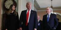 Trump e sua equipe não pouparam críticas às agências de inteligência dos Estados Unidos   Foto: Getty Images