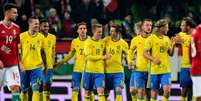Larsson fez o primeiro da Suécia (Foto: Attila Kisbenedek / AFP)  Foto: Lance!
